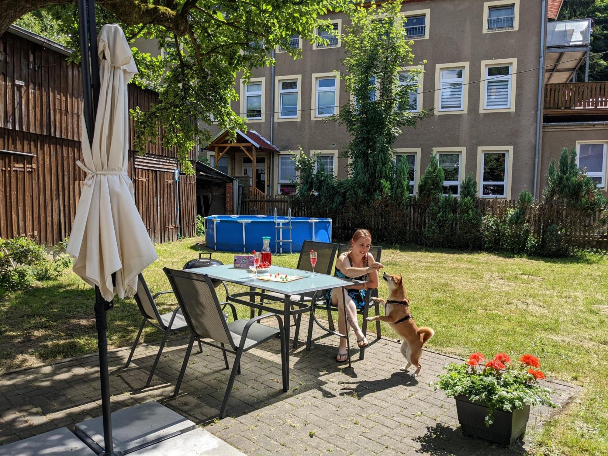 H6 -Urlaubsmagie- Wohnung Fuer 3 Mit Pool & Terrasse Sebnitz Exterior photo